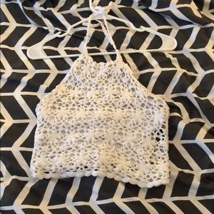 Full Tilt, crochet halter crop top